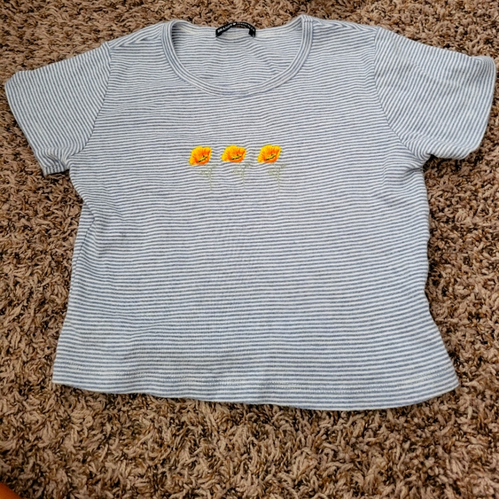 embroidered brandy Melville shirt